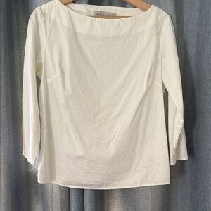Serena & Lily White 3/4 Sleeve Blouse 100%Cotton